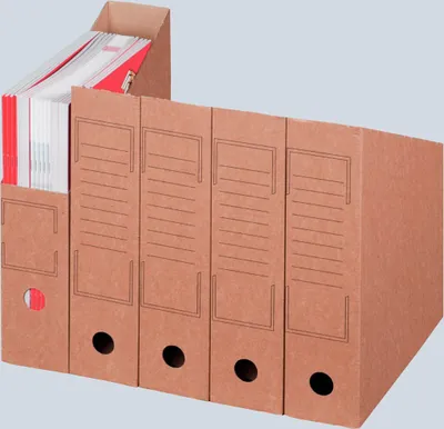 Image de Armoire de classement d'archives Smartbox Pro, ouverte sur le dessus, dimensions intérieures 260 x 75 x 315 mm, dimensions extérieures 430 x 330 x 305 mm, marron