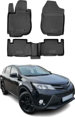 Image de Tapis de Sol pour Toyota RAV4 2006-2013 Caoutchouc TPE Noir