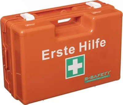 Immagine prodotto di Cassetta di pronto soccorso DIN 13169-2021 L310xH210xD130ca.mm arancione B-SAFETY