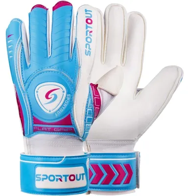 Productafbeelding van Keepershandschoenen met Fingersave-bescherming, 4 mm latex, blauw, maat 7