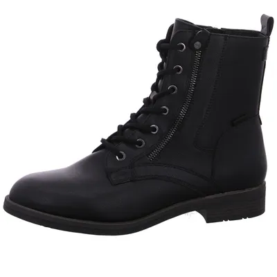 Produktbild von Tamaris Damen Boot Stiefelette Reißverschluss Schnürung Winterschuh 1-25107-41, Größe:37 EU, Farbe:Schwarz