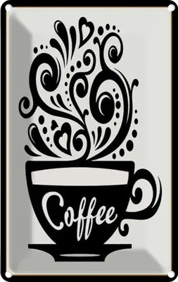 Produktbild von vianmo Blechschild 30x20 cm Coffee Kaffee