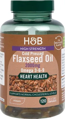 Produktbild von Holland And Barrett | High Strength Cold Pressed | Flaxseed Oil 2000 mg