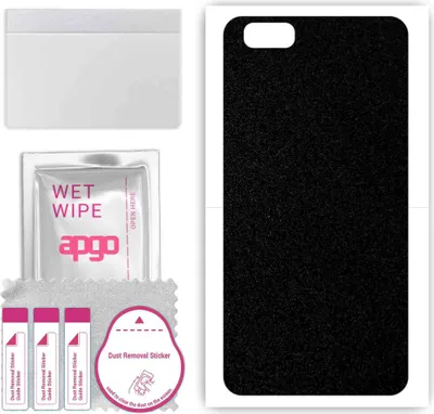 Produktbild von apgo Rückseite Schutzfolie, Skin, kompatibel mit Asus Zenfone 4 Max ZC520KL, Hinten Displayschutzfolie aus Vinylfolie, kratzfest, einfache Montage - Mattschwarz