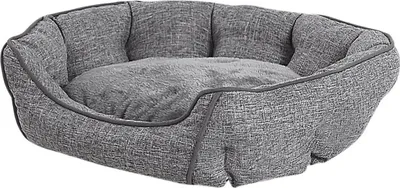 Obrázek produktu pro BELIANI Kulatá šedá postel pro kočky nebo psy 65 x 50 cm Obývací pokoj Ložnice ve skandinávském stylu