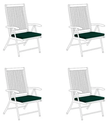 Produktbild von Gartenstuhlkissen – Wasserabweisende Stuhlauflage mit Komfortfüllung und Befestigungsbändern – Sitzkissen für Garten, Terrasse und Balkon - 4 Stück