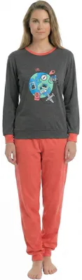 Immagine prodotto di Pigiama da donna in cotone a maniche lunghe Kisses&Love KLP1