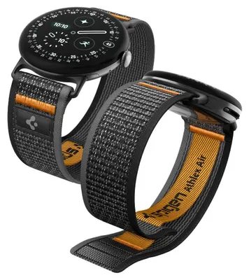 Zdjęcie produktu dla Spigen Athlex Air, Band, Smartwatch, Czarny, Pomarańczowy, Google, Pixel Watch 5 (41mm), Tkanina