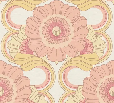 Image de Papier peint intissé 39530-5 Retro Chic fleurs rose