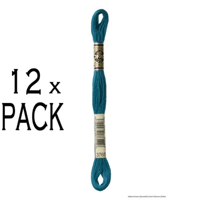 Productafbeelding van 12 bollen DMC Stickgarn Mouline Special 117MC - 3765, 6-strengs, 8 meter, verpakkingseenheid