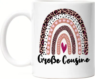 Produktbild von Große Cousine Tasse Weiß Love Family Beschützerin Liebe Familie Spaß Freude Cousinen Geborgenheit Zusammenhalt