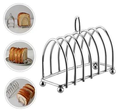 Produktbild von Edelstahl Toastständer für Scheiben und Brot, praktischer Küchenbehälter für Haushalt, Restaurant und BBQ