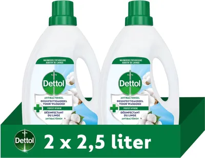 Produktbild von Dettol Antibakterielles Desinfektionsmittel für frische Wäsche – 2 x 2,5 l – Wäschezusatz – Vorteilspackung