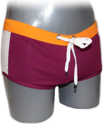 Produktbild von Extravagante Herren Badehose in Bordeaux, Größe L, aus 100% strapazierfähigem Polyester