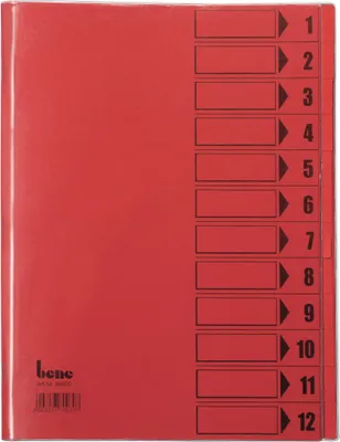 Obrázek produktu pro bene 84800RT Ordnungsmappe 12 Fächer rot