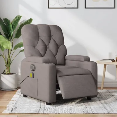 Produktbild von Massagesessel Elektrisch Taupe Stoff , Klassische Sessel 2024 Neu