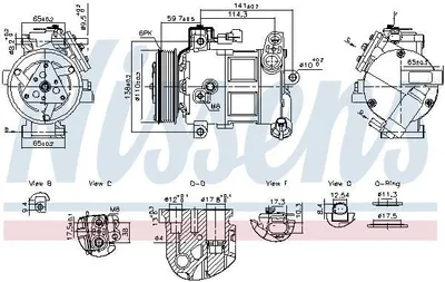 Produktbild von NISSENS Kompressor, Klimaanlage x 890596