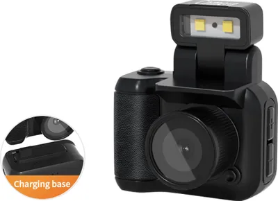 Produktbild von 1080P Mini-Digitalkamera, digitale Videokamera mit 1,44-Zoll-Bildschirm, 90 ¡ã drehbarem Blitz, 6 integrierten Filtern, Akku, Geburtstags- und Festivalgeschenk fuer Studenten