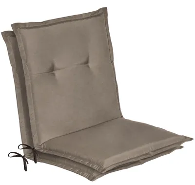 Productafbeelding van Beautissu 2-delige set, lage rugleuning, tuinstoelkussen, Loft NL, 100x50x6 cm, taupe