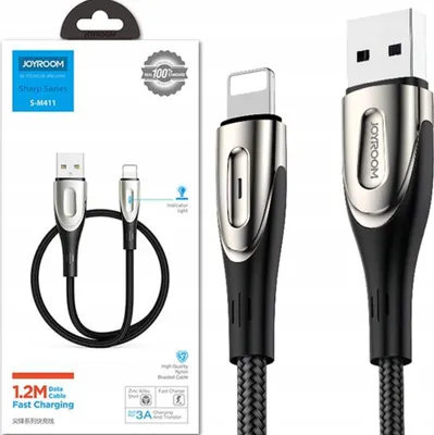 Immagine prodotto di Joyroom Sharp Series S-M411 Cavo Usb-A / Lightning 3A 1,2M con indicatore di carica - Nero