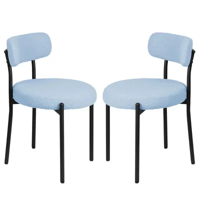 Produktbild von 2er Set Esszimmerstuhl Moderner Polsterstuhl Schminkstuhl Wohnzimmerstuhl Blau