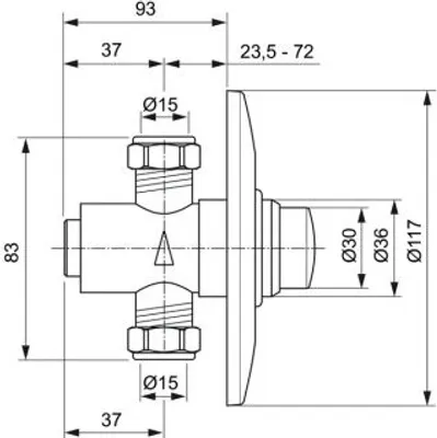 Produktbild von IDEAL STANDARD A1332AA Selbstschluss-Brausearmatur Alpha