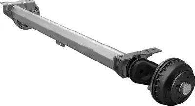 Produktbild von AL-KO COMPACT gebremste Anhängerachse 1350 kg 5x112 1645/1755 mm 2200 mm Bremsachse für Bootsanhänger PKW Anhänger Autoanhänger Transportanhänger Last