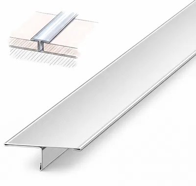Produktbild von Dalsys Fliesenschiene T Profil 2,5m x 25mm Edelstahl V2A gebürstet