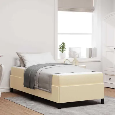 Obrázek produktu pro Maison Exclusive – postel s pružinovým jádrem, krémová, 90 x 200 cm, látka
