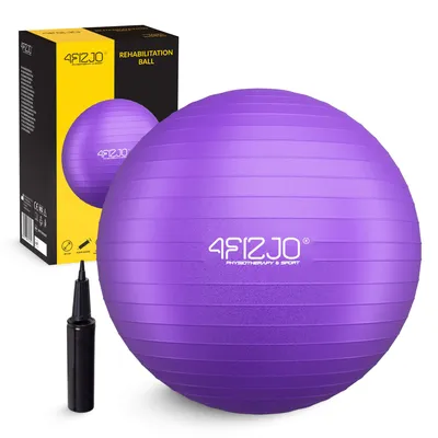 Produktbild von 4FIZJO Gymnastikball Reh Ball, aufblasbar, Reha, Pilates, Fitness, Therapie, 85 cm, lila