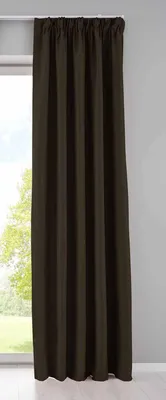 Produktbild von Vorhang Blickdicht »NewYork« verdeckte Schlaufen Braun HxB 245x295 cm 1er-Pack Thermo-Gardine Verdunkelungsvorhang Blackout  schalldämmend Kräuselband Raffhalter 202020610