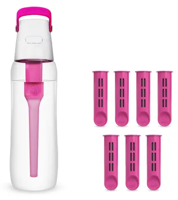 Zdjęcie produktu dla Dafi Butelka filtrująca SOLID 0,7 l flamingowa z 7 filtrami