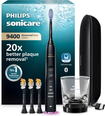 Zdjęcie produktu dla Philips HX9918/89, Dorosły, Soniczna szczoteczka do zębów, Pielęgnacja dziąseł, Wybielający, 62000 ruchów na minutę, Czarny, iPhone with Bluetooth 4.0 and above ; Android phones with Bluetooth 4.0 and above