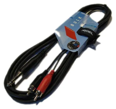 Obrázek produktu pro Proel BULK550LU3, 6.35mm, Samec, 2 x RCA, Samec, 3 m, Černá