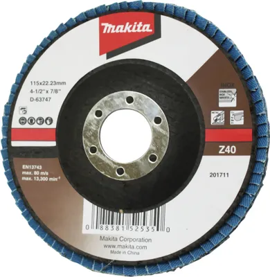 Produktbild von Makita D-63753, Schleifscheibe, Flache Mitte, Makita, 2,22 cm, 11,5 cm, 80 m/s