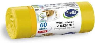 Immagine prodotto di Stella sacchetti per rifiuti gialli per la raccolta differenziata 60L 14 pezzi