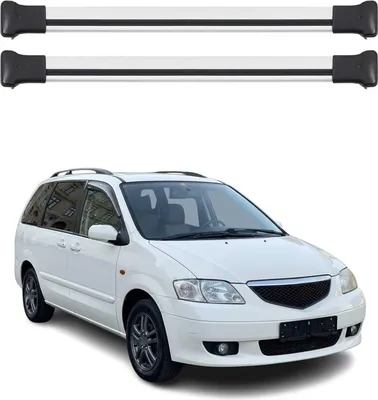Productafbeelding van Draagrek, basissteun voor Mazda MPV, 1996-2006, 75 kg, aluminium, zilver, 2-delig