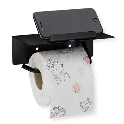 Produktbild von relaxdays Toilettenpapierhalter mit Ablage