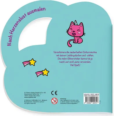 Obrázok produktu pre Trötsch Malbuch Stickermalbuch Einhorn Malspaß