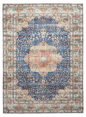 Produktbild von In- & Outdoor Teppich - Kairo Medaillon Dunkelblau Terra
