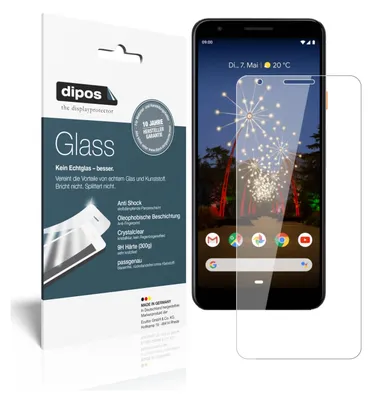 Produktbild von 2x Schutzfolie für Google Pixel 3a - Anti-Shock 9H Folie Glass Kunststoffglas