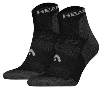 Produktbild von HEAD Uni Quarter-Wandersocken, 2er Pack - Hiking All Climates Quarter 2P, Sportsocken, Logo Schwarz 43-46