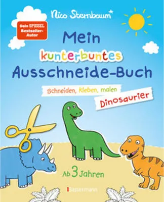 Obrázek produktu pro Mein kunterbuntes Ausschneidebuch - Dinosaurier. Schneiden, kleben, malen für Kinder ab 3 Jahren. Mit Scherenführerschein