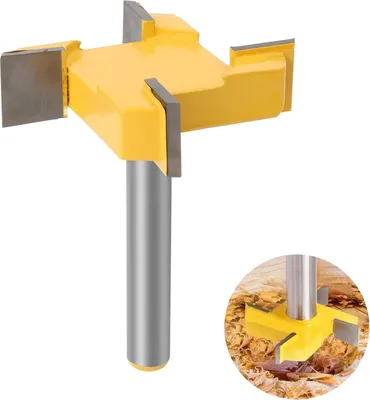 Imagen del producto de Fresa para placa de sujeción de CNC, con vástago de 8 mm, de 4 filos, antirretracción, para trabajos en madera
