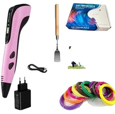 Obrázek produktu pro 3D tiskárna ve formě pera, s nastavitelnou rychlostí, kompletní startovací sada, 3D-DYB-PINK