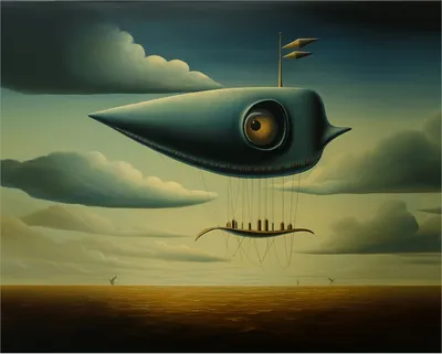 Produktbild von Wallario Poster - Himmelsfahrer, Kunstdruck Größe: 40 x 50 cm
