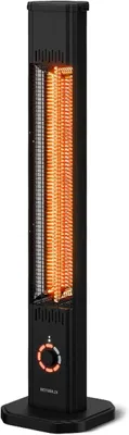 Image de Chauffage infrarouge - Radiateur d'extérieur - Chauffage pour l'extérieur - 8 niveaux de chaleur - 2000 watts - Noir