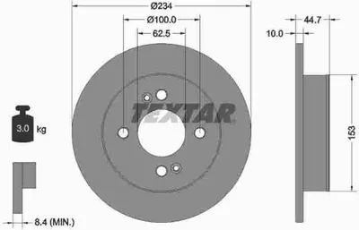 Produktbild von Bremsscheibe TEXTAR 98200 2916 0 1