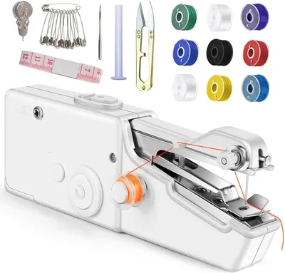Tragbare Mini-Nähmaschine mit Nähset, Handbetrieb, für Anfänger, DIY und Reisen
