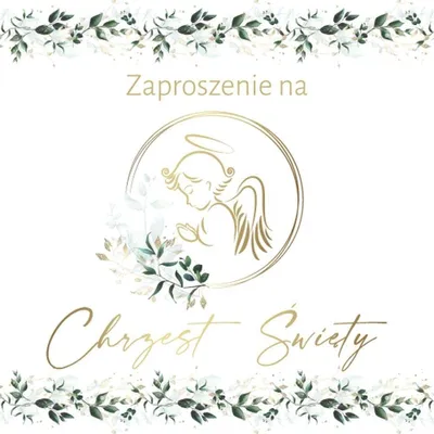 Zdjęcie produktu dla Zaproszenie Chrzest (5szt) - Armin Style